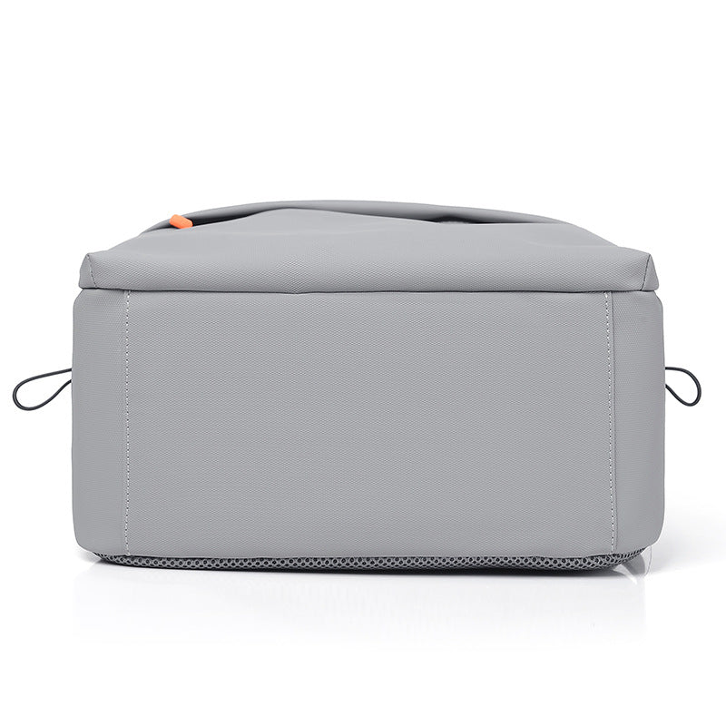 Minimalist Waterproof Orange Zipper Backpack (Black)