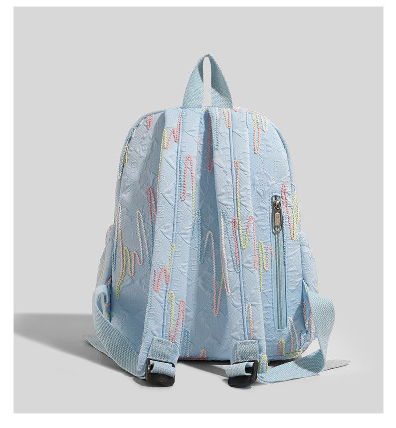 URJIX Embroidered Rainbow Backpack (Black)