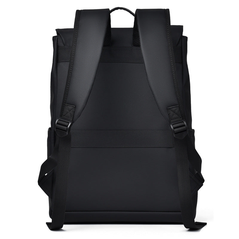 KABINU Commuter Orange Zipper Leather Backpack (Light Grey)