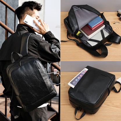 Foscini PU Leather Sleek Minimalist Backpack