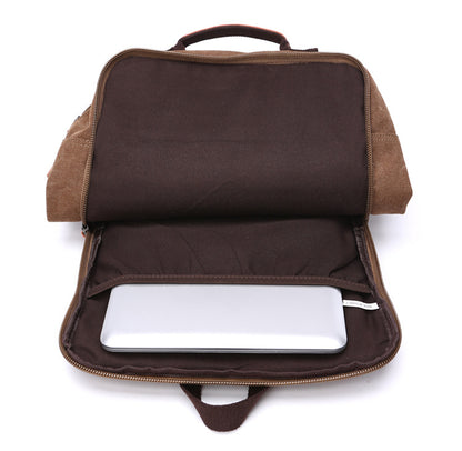 Casual Vintage Rugged Canvas Fabric Backpack (Green)