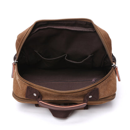 Casual Vintage Rugged Canvas Fabric Backpack (Green)