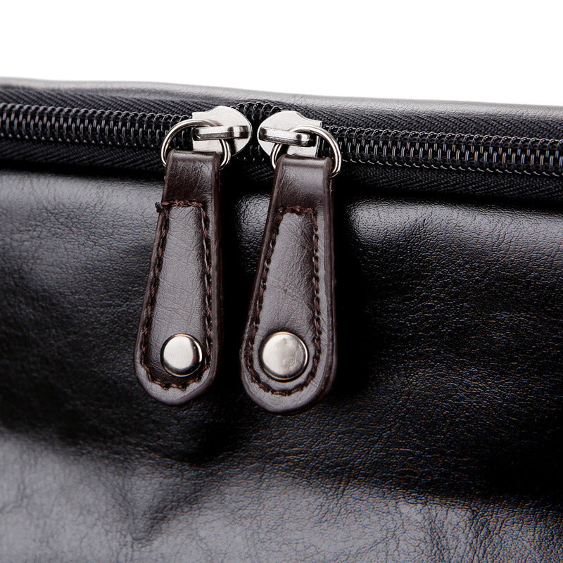 Premium Vintage Leather Dual Strap Flap Over Backpack