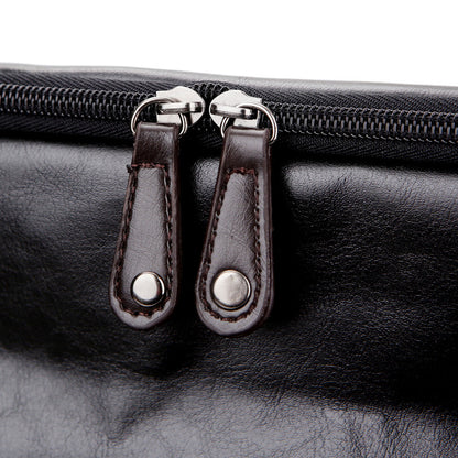 Premium Vintage Leather Dual Strap Flap Over Backpack