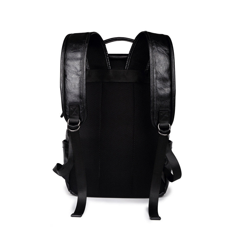 Premium Glossy Vintage Leather Flap & Buckle Backpack