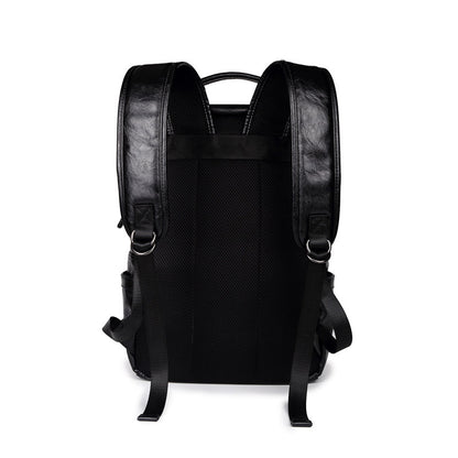 Premium Glossy Vintage Leather Flap & Buckle Backpack