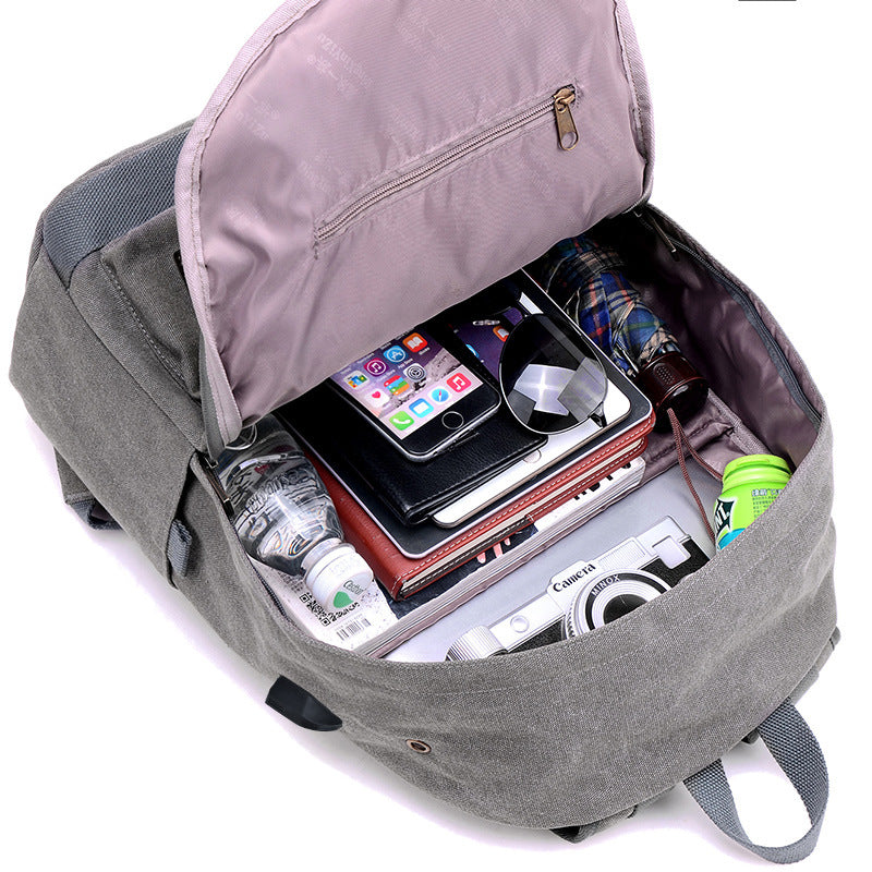 Premium Canvas Fabric Multifunctional Backpack (Brown)