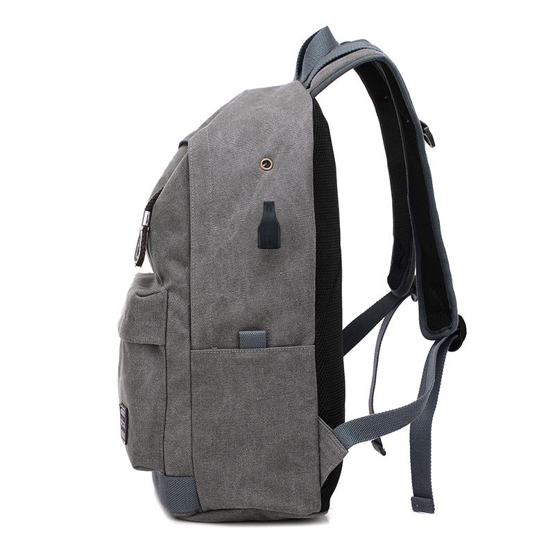 Premium Canvas Fabric Multifunctional Backpack (Brown)