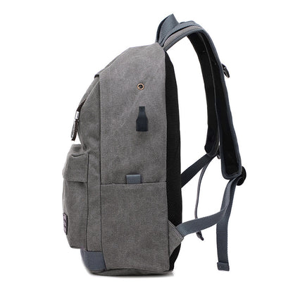 Premium Canvas Fabric Multifunctional Backpack (Brown)