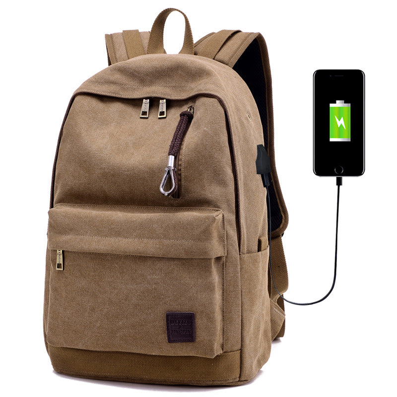 Premium Canvas Fabric Multifunctional Backpack (Brown)