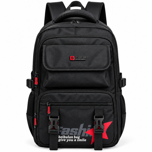 BEIBULAN Urban Streetwear Style Backpack (Red)