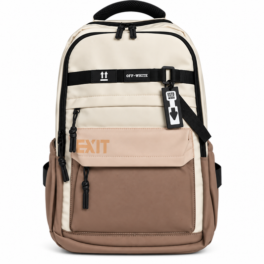 Off-White Style Multi-Pocket Design Backpack