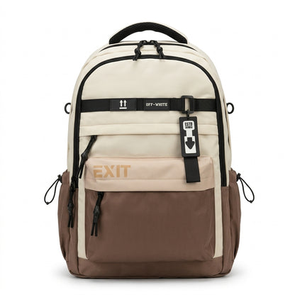 Off-White Style Multi-Pocket Design Backpack