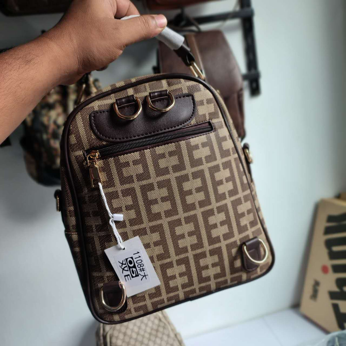 Stylish Patterned Convertible Women's Backpack
