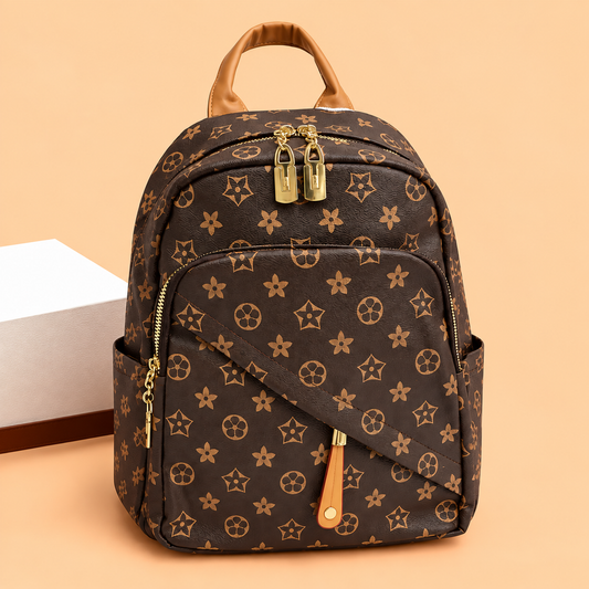 Luxury Classic Flower Monogram Women's Backpack
