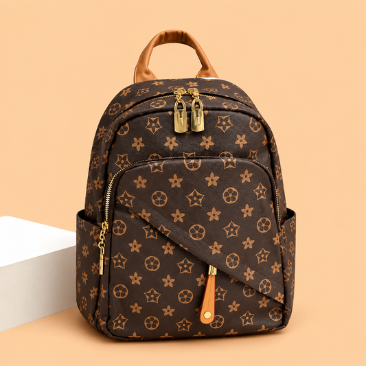 Luxury Classic Flower Monogram Women's Backpack