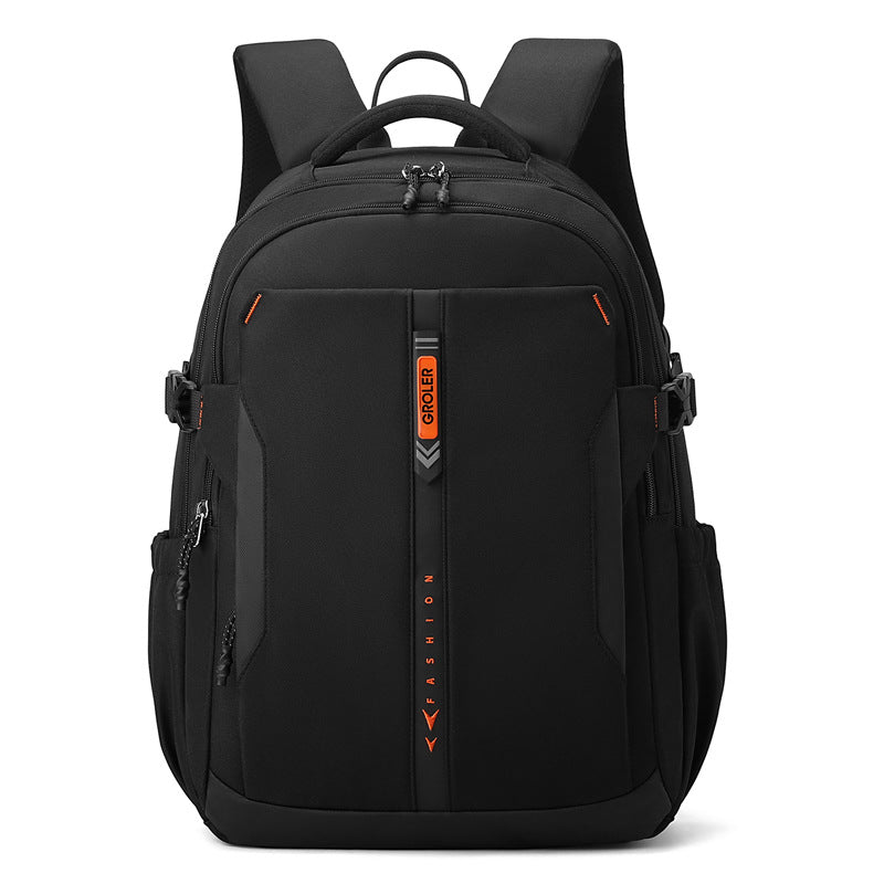 GROLER Fashion Multi-Chamber Premium Backpack (Black)