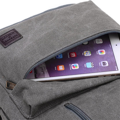 Premium Canvas Fabric Multifunctional Backpack (Brown)