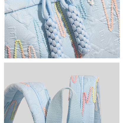 URJIX Embroidered Rainbow Backpack (Black)