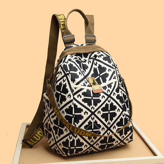 Fashion Clover White Women's Backpack