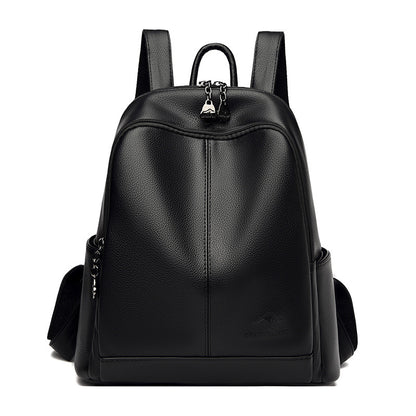 Denglidaishu Durable PU Leather Women's Backpack (Black)