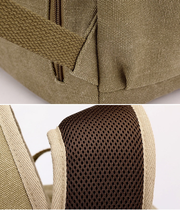 DUTRIEUX Canvas Fabric Solid Design Backapck (Brown)