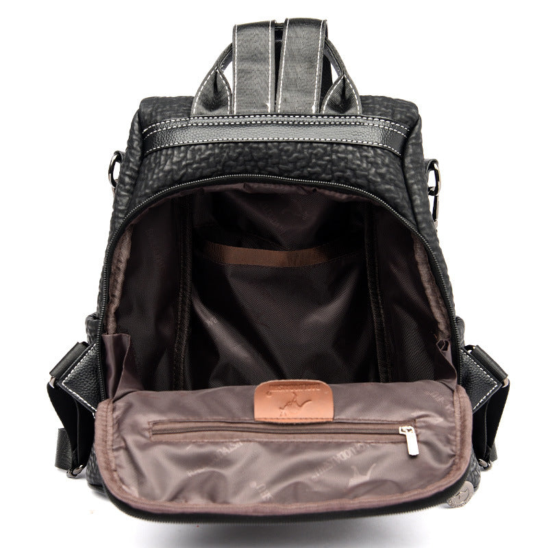 DAISHU Anti-Theft Textured Leather Women's Backpack