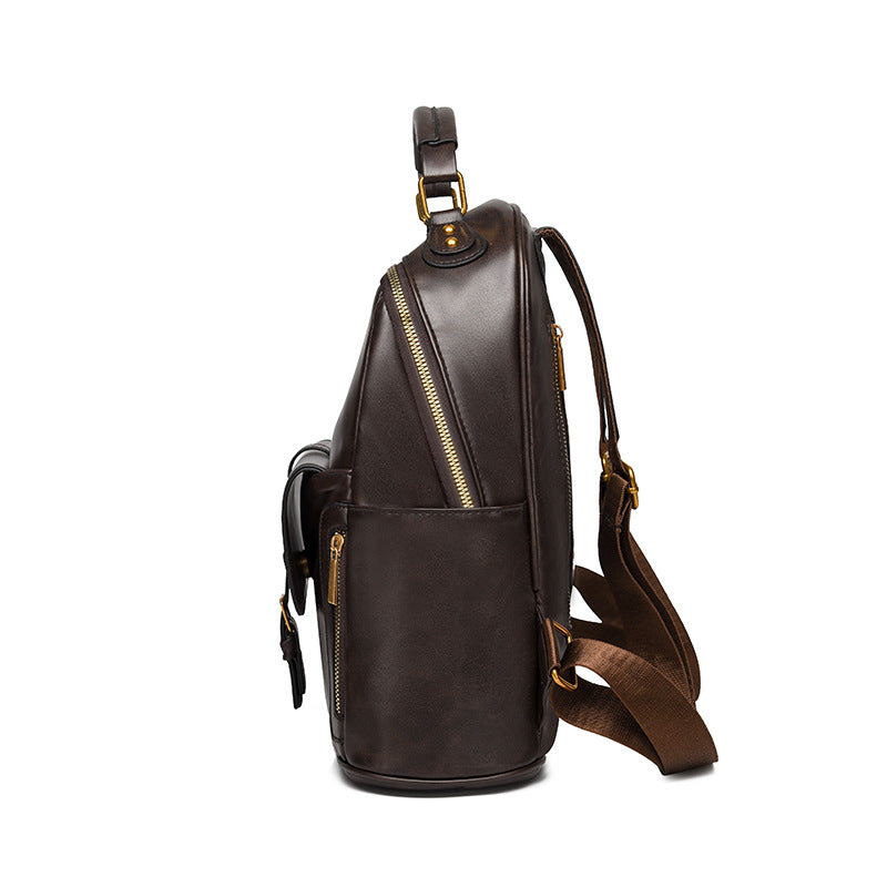 Luxury Vintage Leather Elegant Backpack for Women