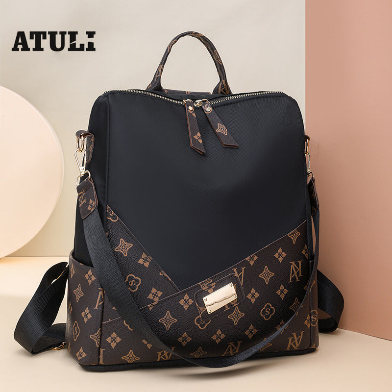 Elegant Fashion Luxury Pattern Women's Backpack (Black)