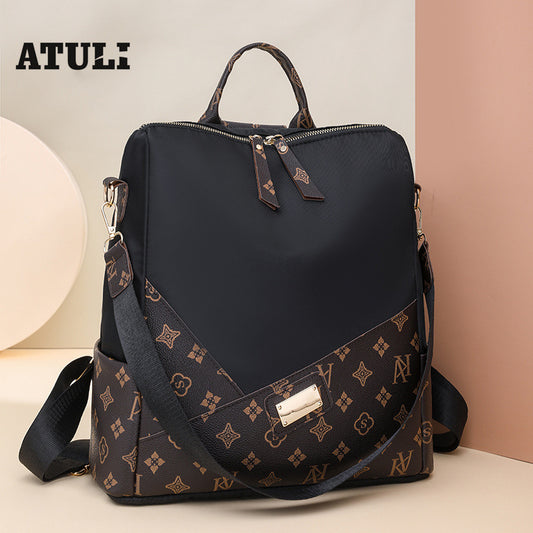 Elegant Fashion Luxury Pattern Women's Backpack (Black)