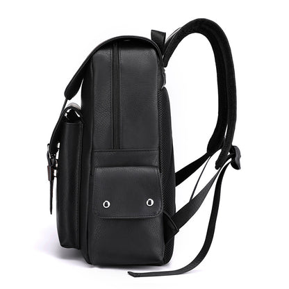 PU Leather Casual Brown Straps Backpack (Brown)