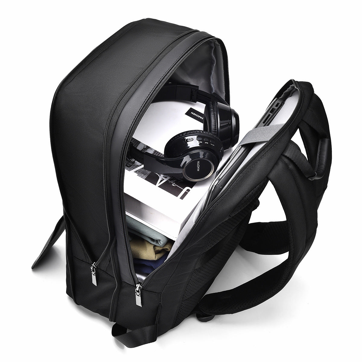 Premium Urban Slim Sleek Minimalist Backpack (Black)