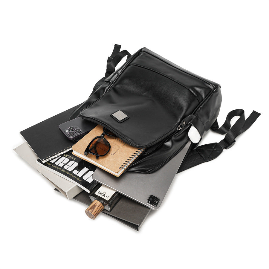 ETONWEAG K6073 Smart Minimalist Leather Backpack
