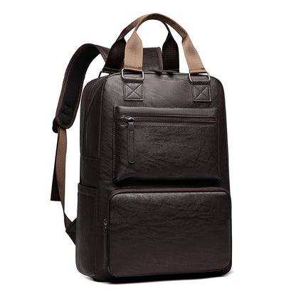Casual Multifunctional Leather Backpack (Coffe)