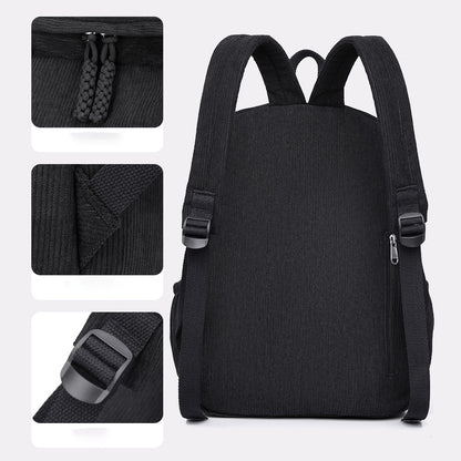 Aesthetic Corduroy Women's Backpack (Grey)