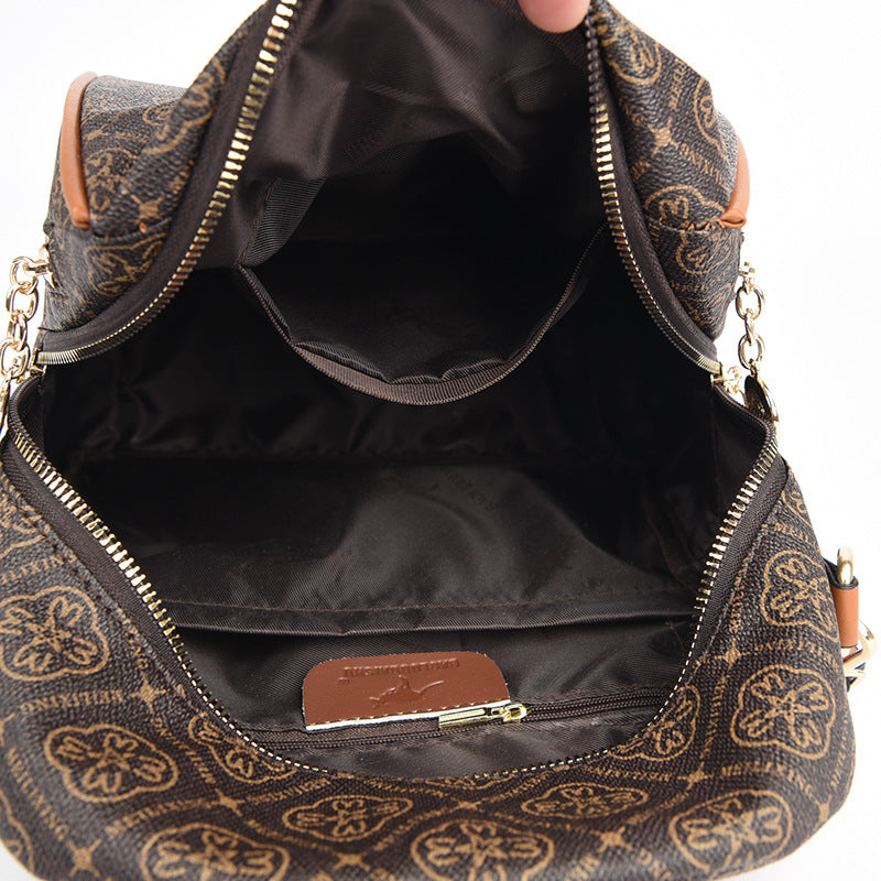 Diamond Flower Women’s Backpack (Khaki)