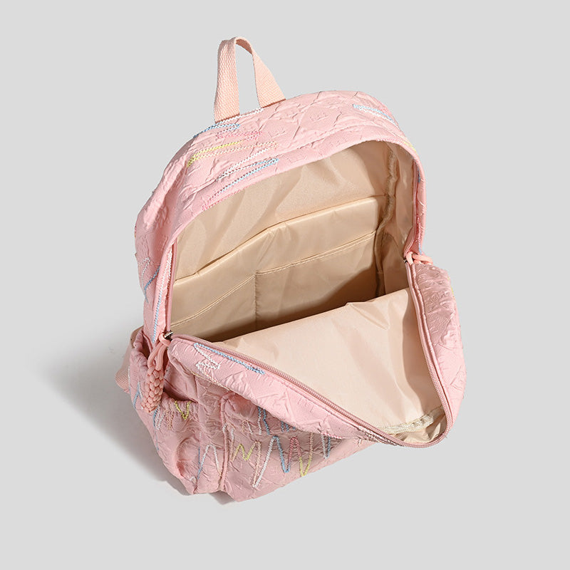 URJIX Embroidered Rainbow Backpack (Black)