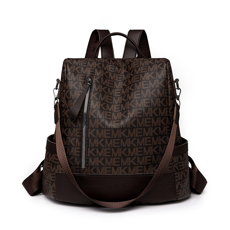 MK Anti-Theft PU Leather Women's Backpack