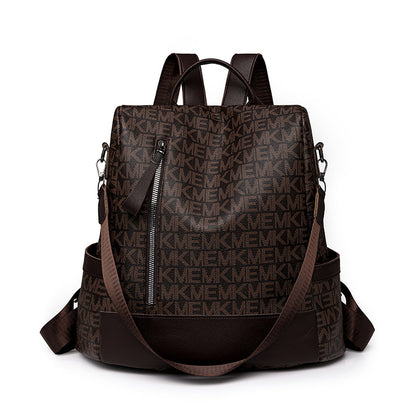 MK Anti-Theft PU Leather Women's Backpack