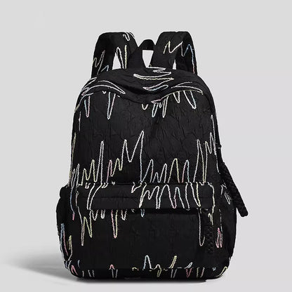 URJIX Embroidered Rainbow Backpack (Black)