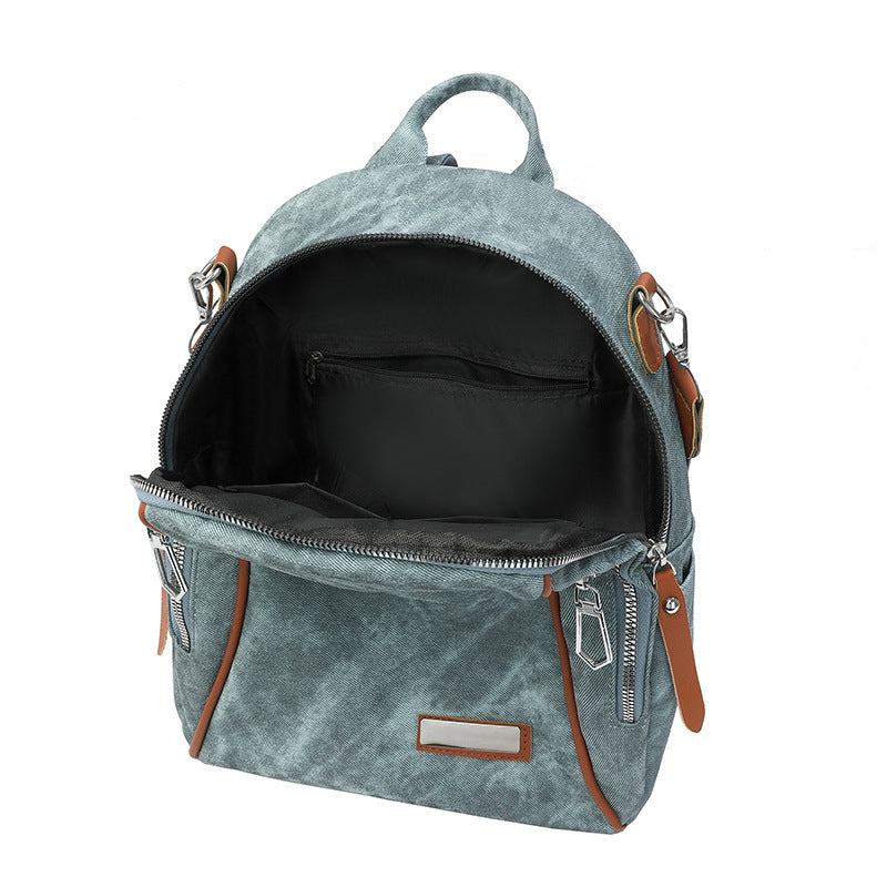 Vintage PU Leather Women's Backpack (Black)