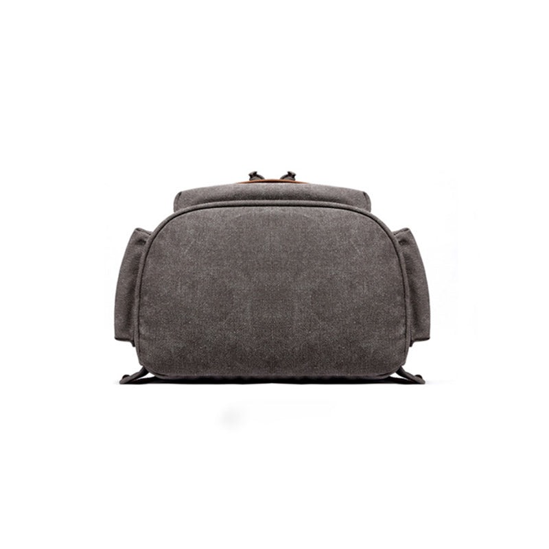 Vintage Rucksack Canvas Fabric Backpack (Grey)