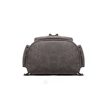 Vintage Rucksack Canvas Fabric Backpack (Grey)