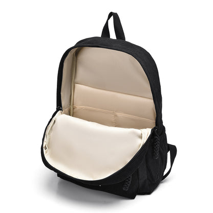 Aesthetic Corduroy Women's Backpack (Grey)