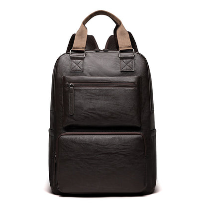 Casual Multifunctional Leather Backpack (Coffe)