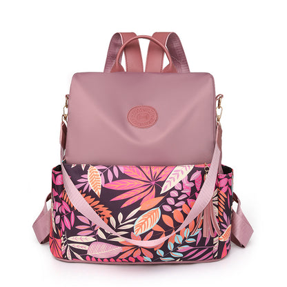 IELGY Pink Top Flap Women's Backpack (Pink)