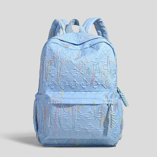 URJIX Embroidered Rainbow Backpack (Blue)