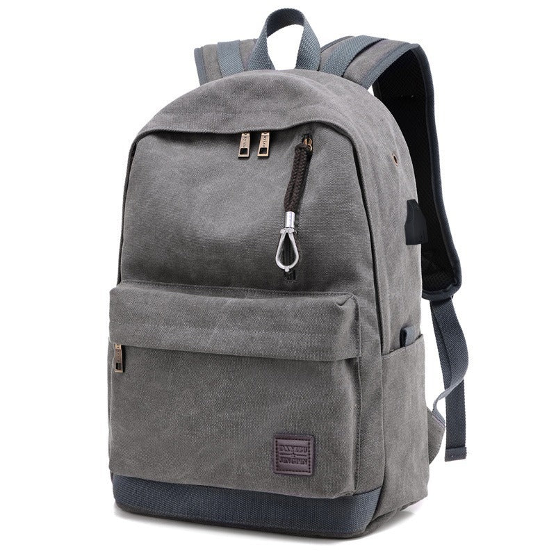 Premium Canvas Fabric Multifunctional Backpack (Grey)