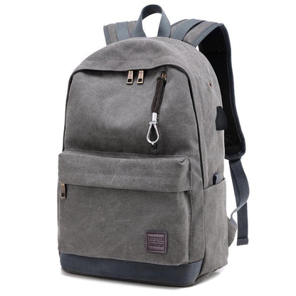 Premium Canvas Fabric Multifunctional Backpack (Grey)