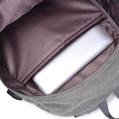 Premium Canvas Fabric Multifunctional Backpack (Brown)